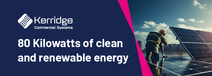 Banner with title 80 Kilowatts added
