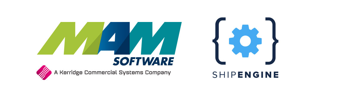 MAM Software logo and ShipEngine Logo