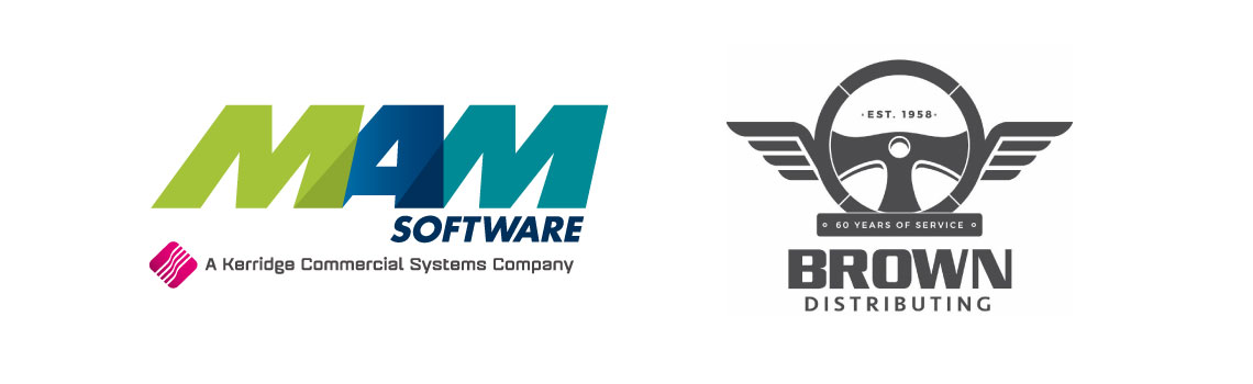MAM Software logo and Brown Distributing Logo