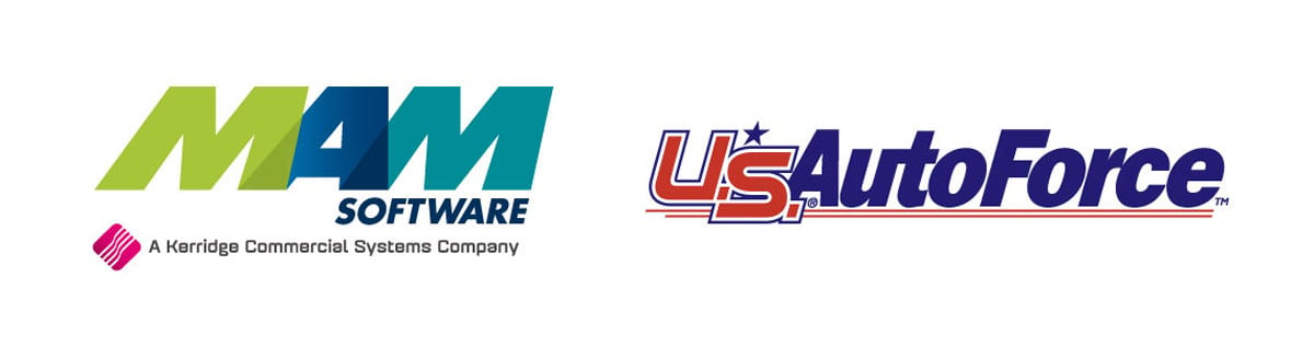 MAM Software logo and U.S AutoForce Logo