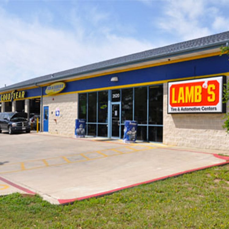 Lamb’s Tire & Automotive storefront.