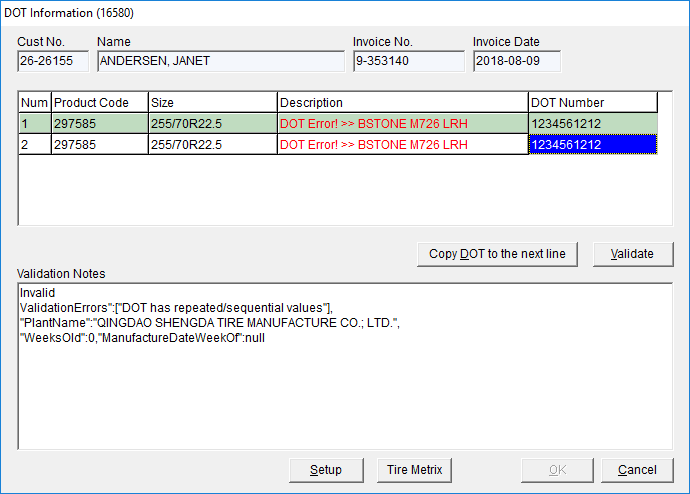 Screenshot of NHTSA compliance