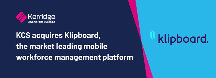 Banner with heading about KCS acquiring Klipboard