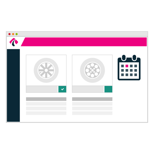 Diagram of Team2's invoicing dashboard with an interactive calander