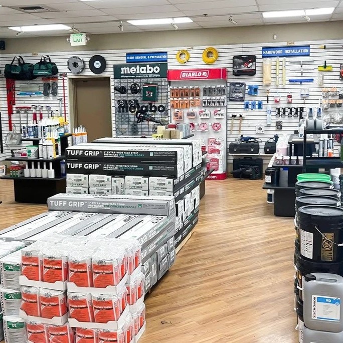 The inside of a hardware store.