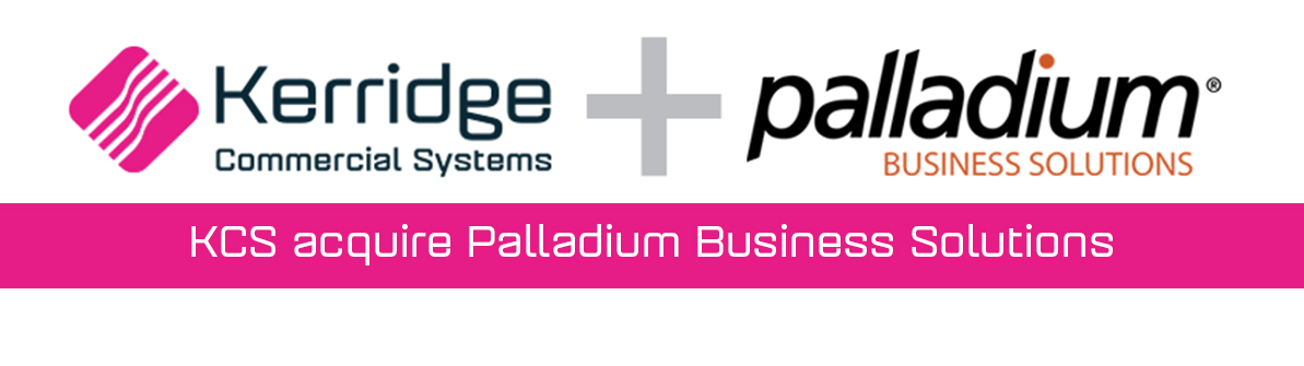 KCS logo + Palladium Business Solutions logo with a strap that reads KCS acquire Palladium Business Solutions
