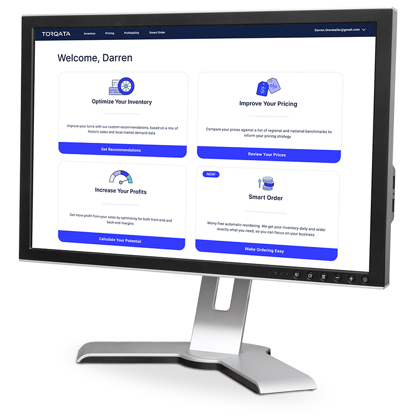 Torqata dashboard displayed on a desktop monitor