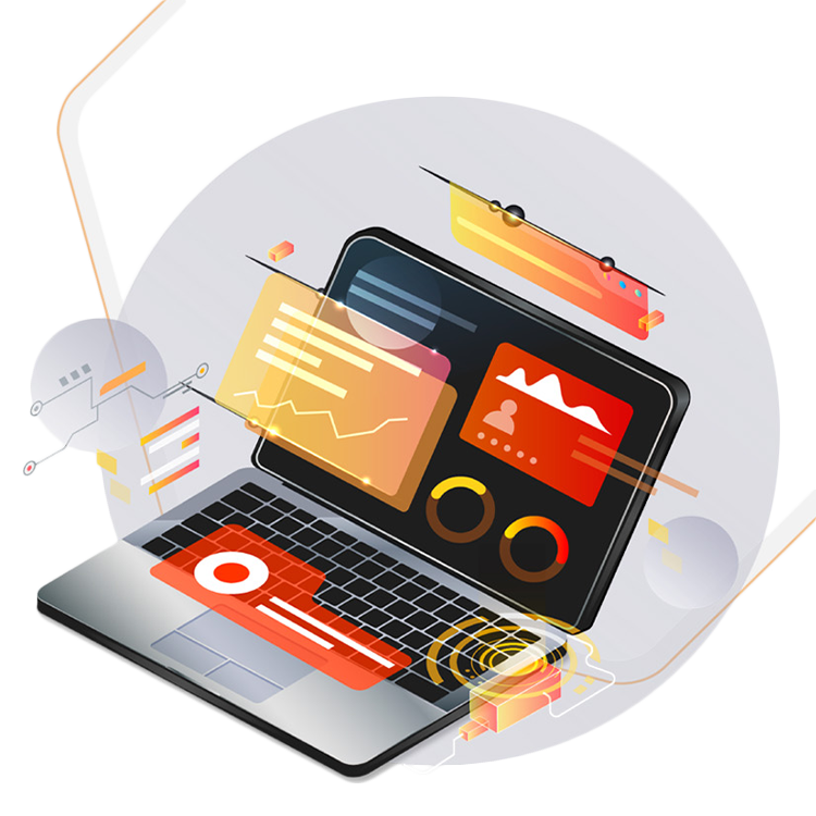 Vector image of a laptop. Vector image of a laptop.